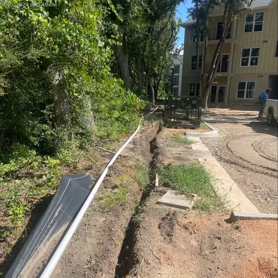 Yard drainage correction project
