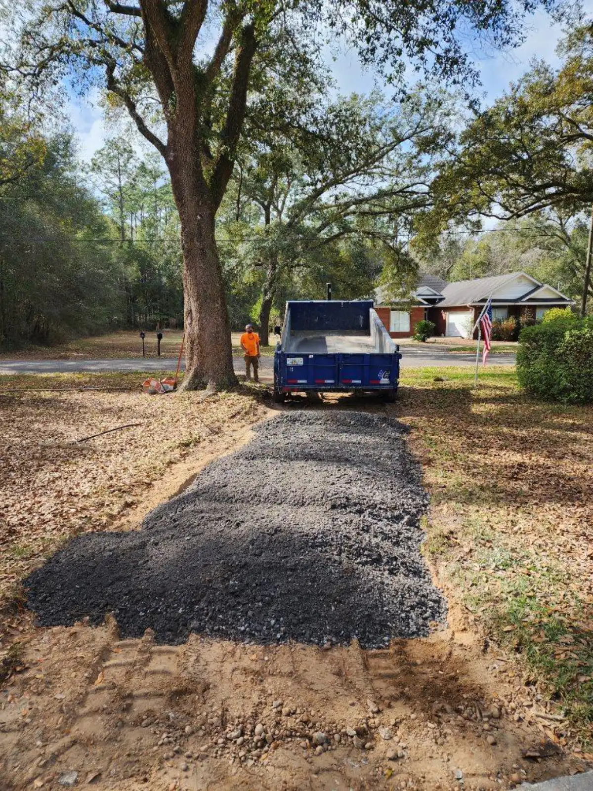 French drain installation for yard drainage