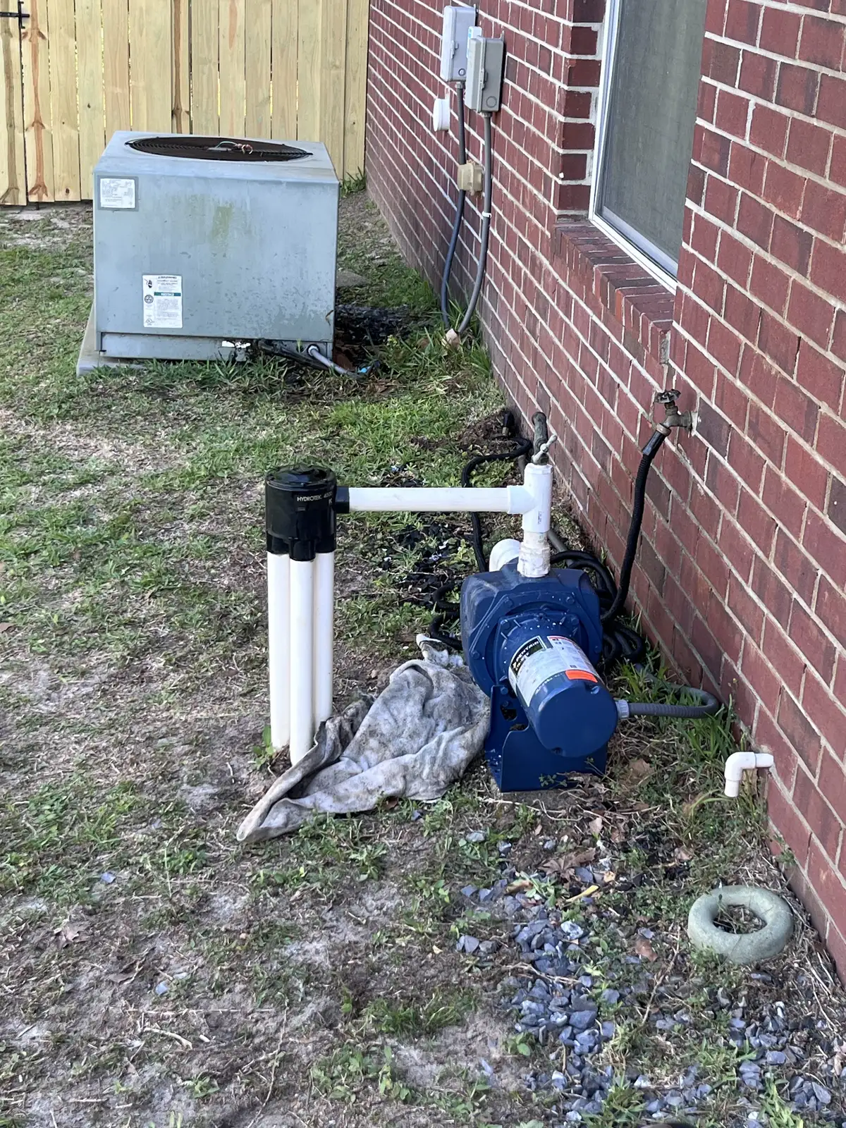 Completed irrigation system with active sprinkler heads