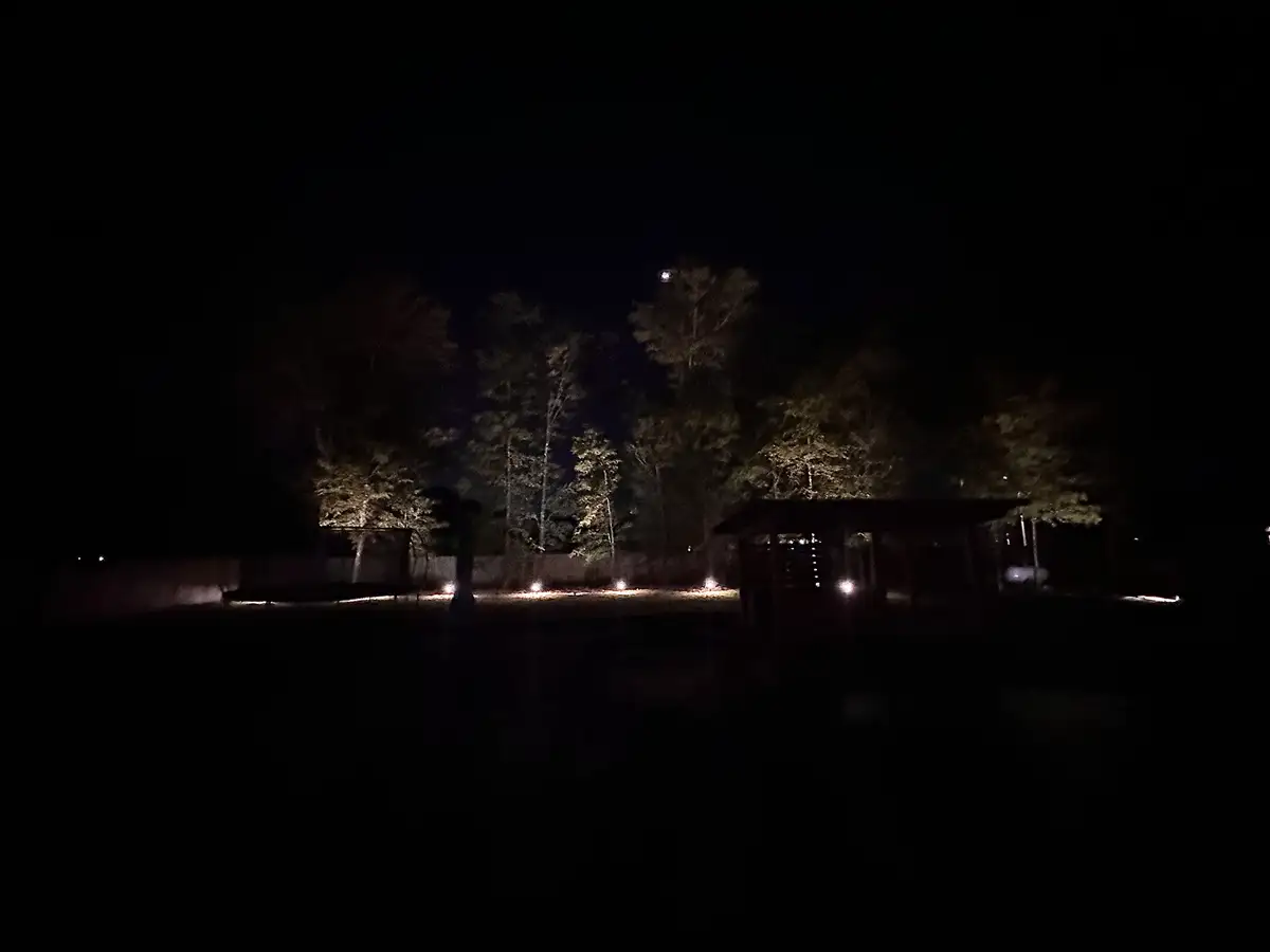 Architectural lighting on home exterior