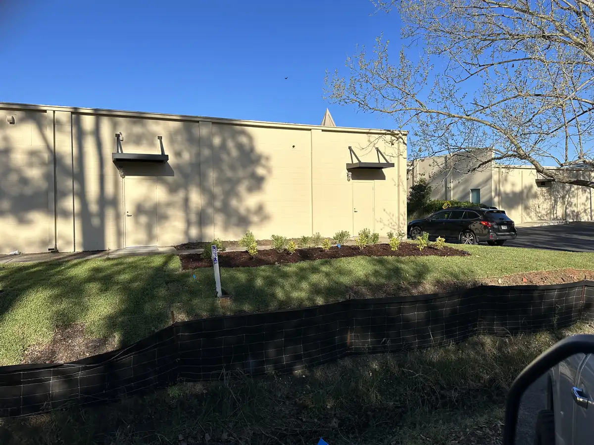 Full landscape renovation with new plants and mulch