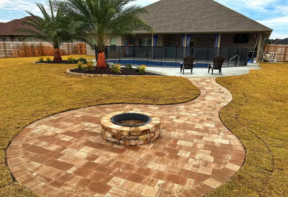 Residential paver patio by Way's Lawn and Landscape